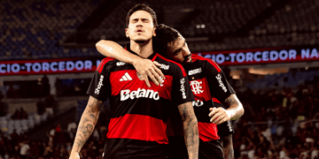 Pedro marcou duas vezes na vitória do Flamengo sobre o Sampaio Corrêa-RJ / Adriano Fontes/Flamengo