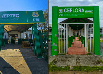Unidade central do Ieptec, em Rio Branco, e centro Ceflora, em Cruzeiro do Sul. Foto: Ascom/Ieptec