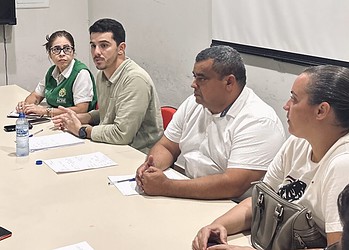 Reunião reafirmou prazo para entrega do primeiro bloco do Hospital Geral de Feijó. Foto: Kalyel Vieira/Seop