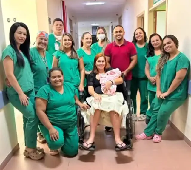 O hospital compartilhou o momento nas redes sociais. Foto: Reprodução