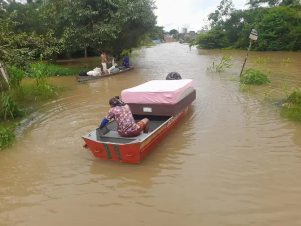 Com 30 bairros atingidos, Rio Acre sobe para 15,42 metros nesta segunda-feira