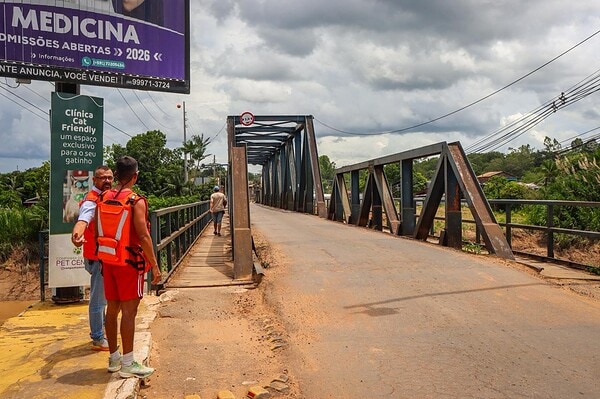 Chuvas causam desmoronamento nas cabeceiras da Ponte José Augusto e mobilizam Defesa Civil