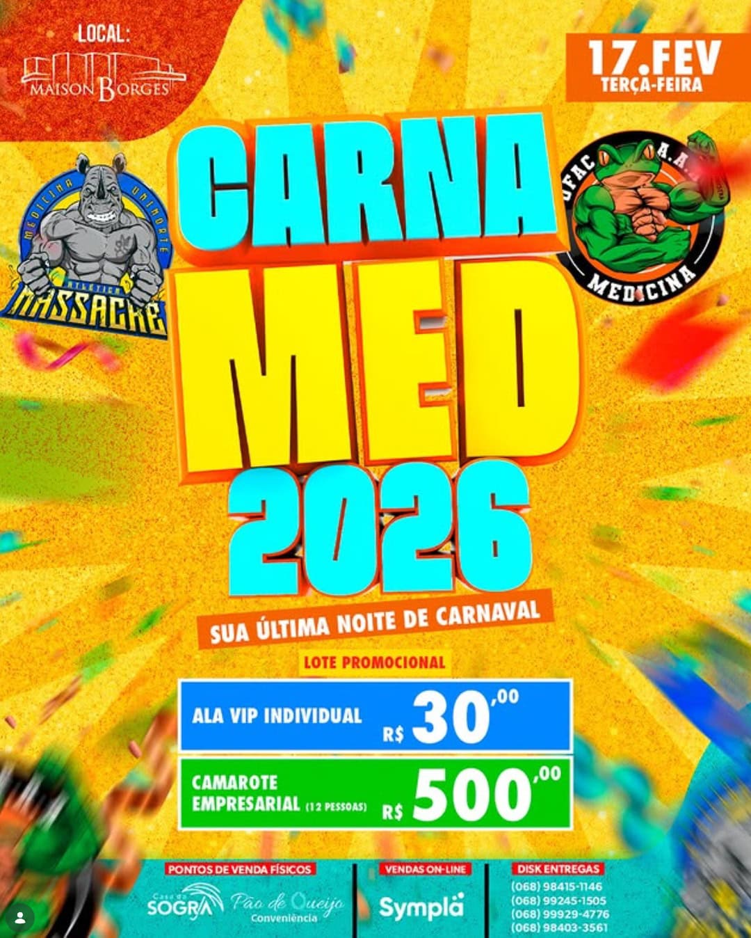 Carnaval 2026: confira as principais festas privadas já confirmadas em Rio Branco