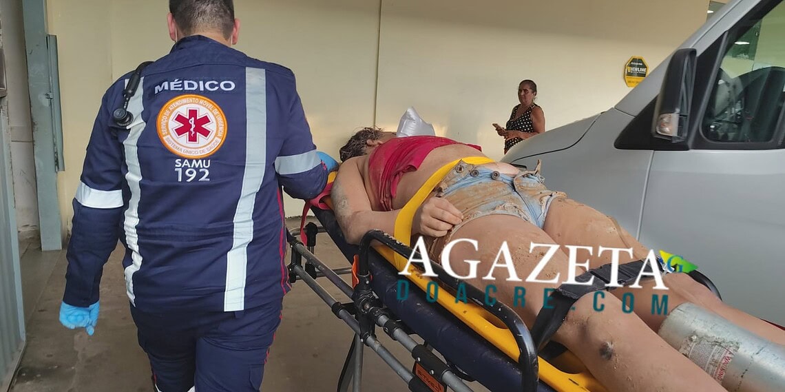 Mulher sofre crise epiléptica em açude e socorrida pelo SAMU em Rio Branco