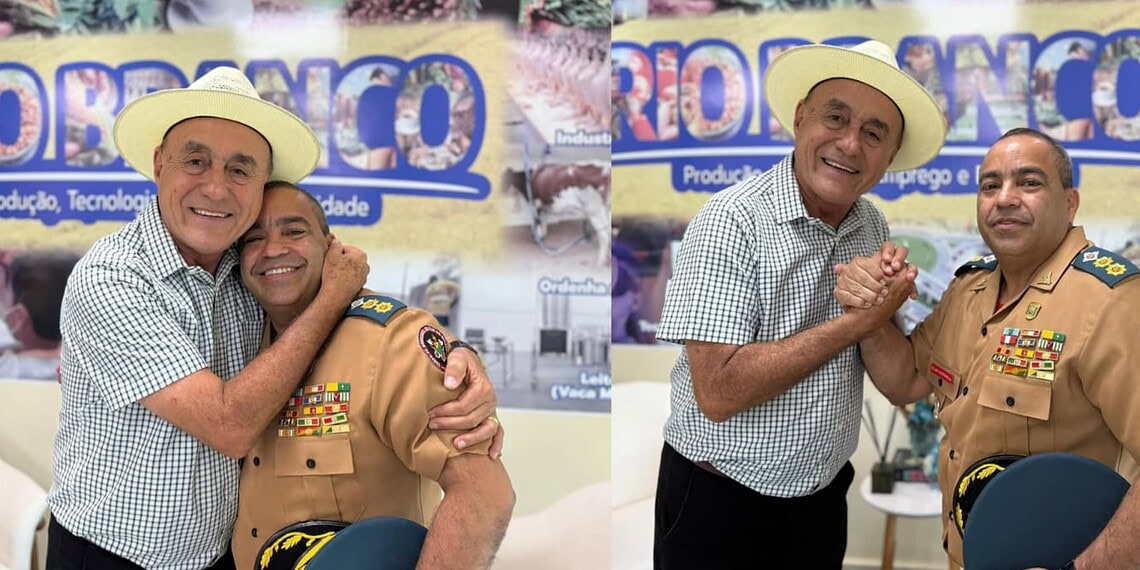 Bocalom anuncia novo superintendente da RBTrans: "buscando mais eficiência" 1 Bocalom e o tenente-coronel Coutinho (Foto: Montagem/Reprodução Instagram)