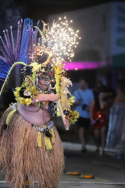 Espiritualidade e samba: Unidos do Fuxico abre o desfile dos blocos com o enredo “Daime Luz”