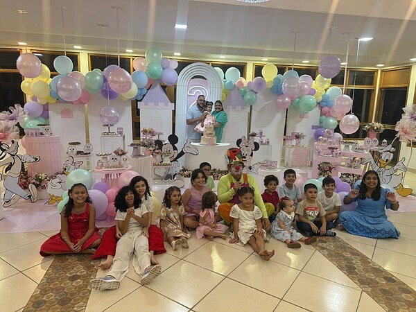 A pequena Maria Clara Rebecca comemorou seus dois aninhos em grande estilo