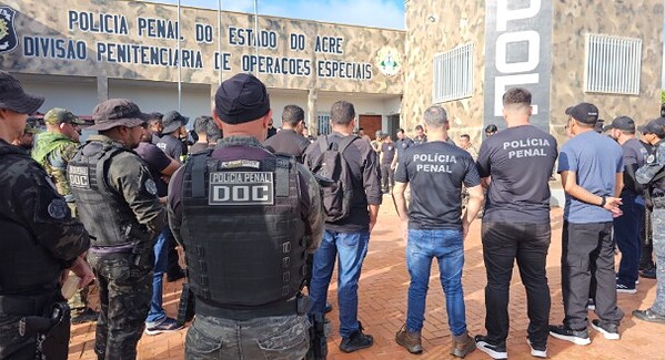 Operação integrada reforça segurança no Complexo Penitenciário de Rio Branco