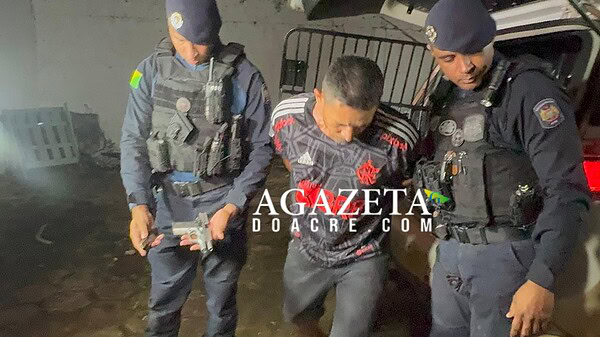 Homem é preso com arma e drogas no Segundo Distrito de Rio Branco após denúncia de tráfico