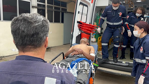 Motociclista sofre acidente após tentar desviar de cachorro e fica ferido no Taquari, em Rio Branco