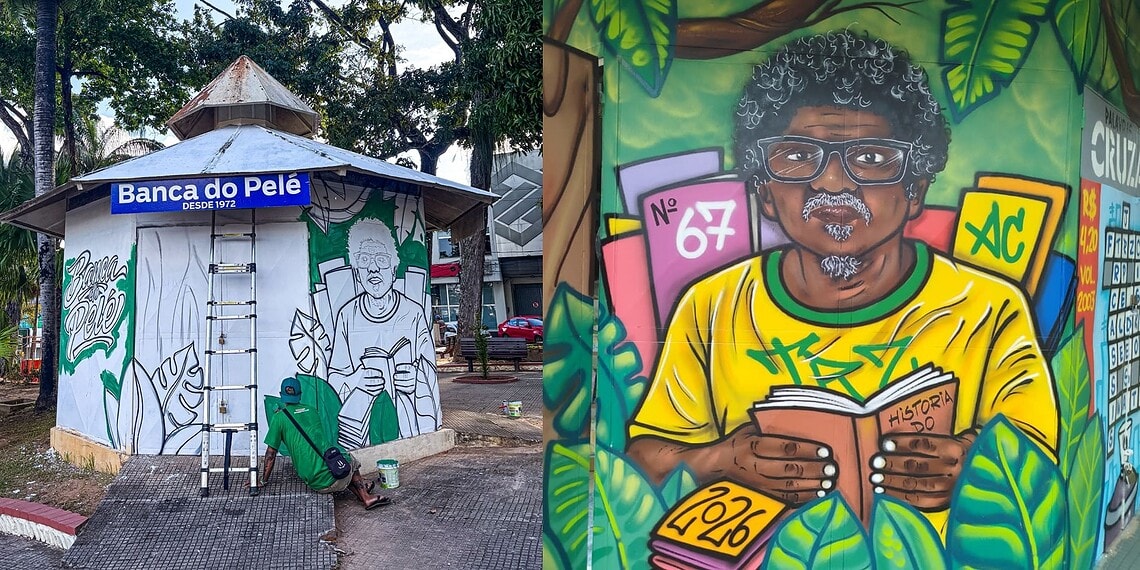 Em atividade há mais 50 de anos, 'Banca do Pelé' passa por revitalização no Centro de Rio Branco