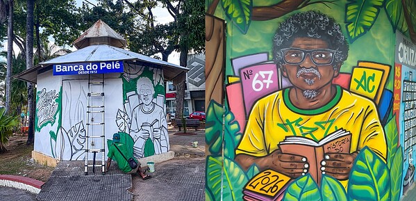 Em atividade há mais 50 de anos, 'Banca do Pelé' passa por revitalização no Centro de Rio Branco