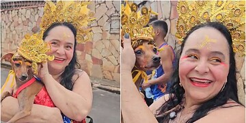 CarnavAu animal! Cachorrinha Nachely volta a brilhar no bloco Vai Quem Quer em Rio Branco
