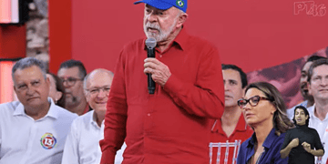 Presidente Lula durante discurso na celebração dos 46 anos do PT, em Salvador