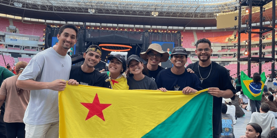 Grupo do Acre marca presença no The Send 2026, um dos maiores eventos cristãos do mundo 1 O grupo foi até Recife para participar do evento. Foto: Cedida