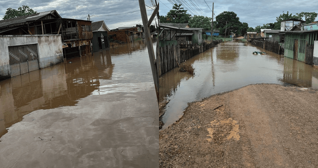 Os dois bairros amanheceram debaixo d'água. Foto: Reprodução