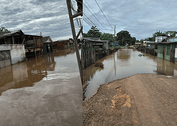 Os dois bairros amanheceram debaixo d'água. Foto: Reprodução