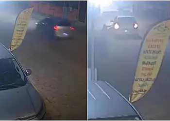 Carro arrasta mulher no asfalto por 400 m; vítima acusa ex-companheiro 5 Foto: Câmera de monitoramento/Reprodução