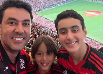 Secretário de Governo da Prefeitura de Itumbiara Thales Machado e o dois filhos — Foto: Reprodução/Instagram de Thales Machado