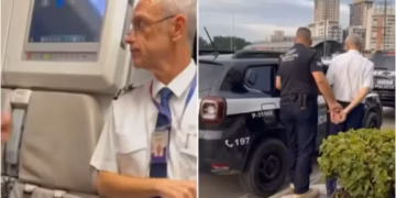 Piloto é preso dentro de avião no aeroporto de Congonhas suspeito de manter rede de abuso sexual infantil — Foto: Reprodução/TV Globo