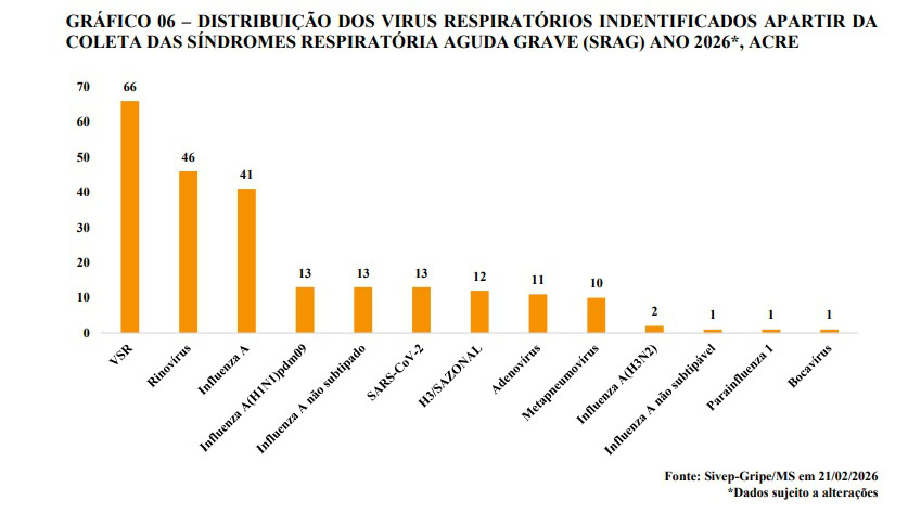 Veja quais vírus respiratórios mais circulam no Acre em 2026