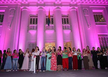 Evento teve o ascender das lues do Palácio Rio Branco. Foto: Pedro Devani/Secom.