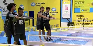 Prova do Líder, Jonas e Cowboy contra Breno e Leandro  • Reprodução/ TV Globo