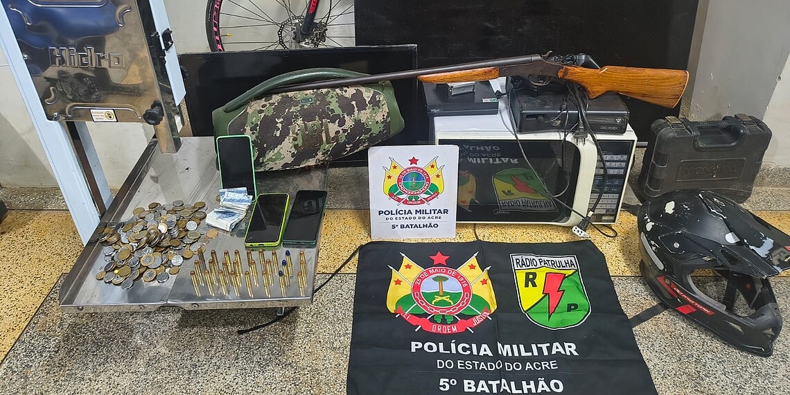 Família é feita refém durante roubo na zona rural no Acre e suspeito é preso após perseguição