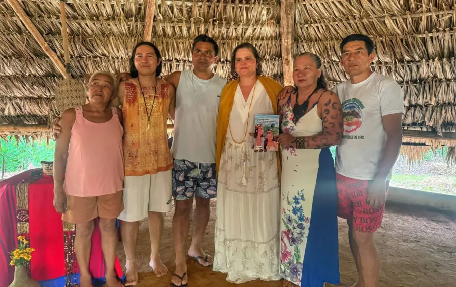 Pré lançamento do livro na Aldeia no dia 27 de dezembro de 2025 - Foto: Arquivo pessoal