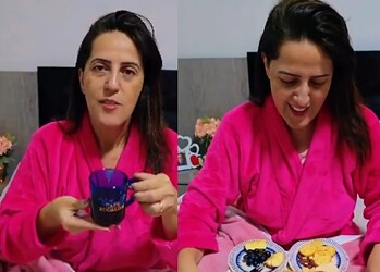 A primeira-dama foi surpreendida com café na cama (Foto: Reprodução Instagram)