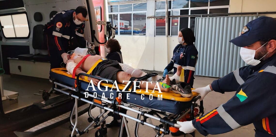 Pintor sofre traumatismo craniano após ser atropelado ao atravessar ponte do bairro da Paz, em Rio Branco