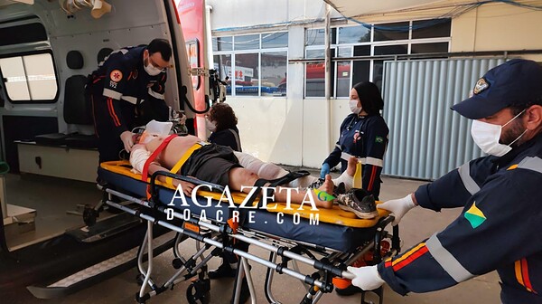 Pintor sofre traumatismo craniano após ser atropelado ao atravessar ponte do bairro da Paz, em Rio Branco