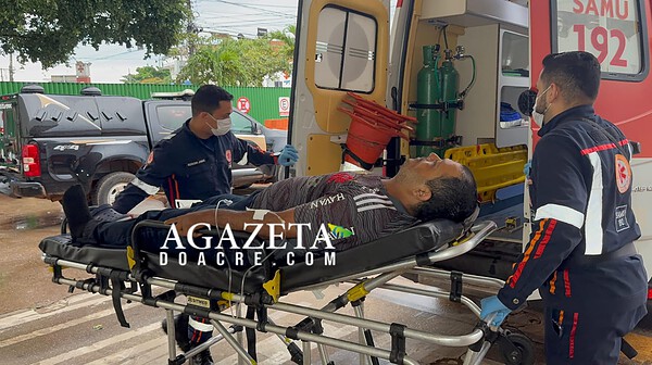 Motociclista por aplicativo sofre fratura exposta após colisão entre motos na Estrada do Calafate