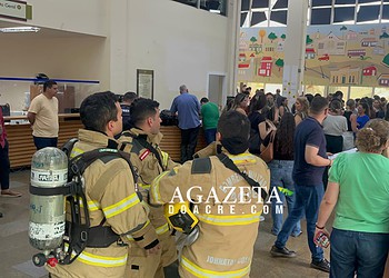 Princípio de incêndio em prédio da Sesacre assusta servidores e mobiliza bombeiros em Rio Branco