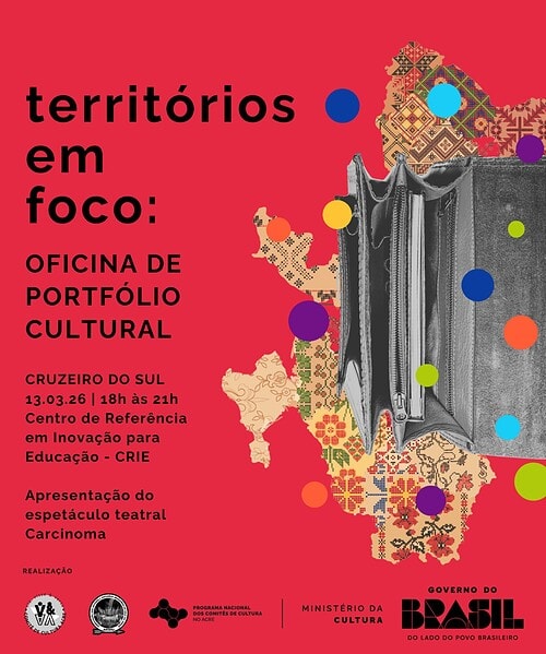 Comitê de Cultura promove oficina de portfólio e espetáculo 'Carcinoma' Vale do Juruá; confira