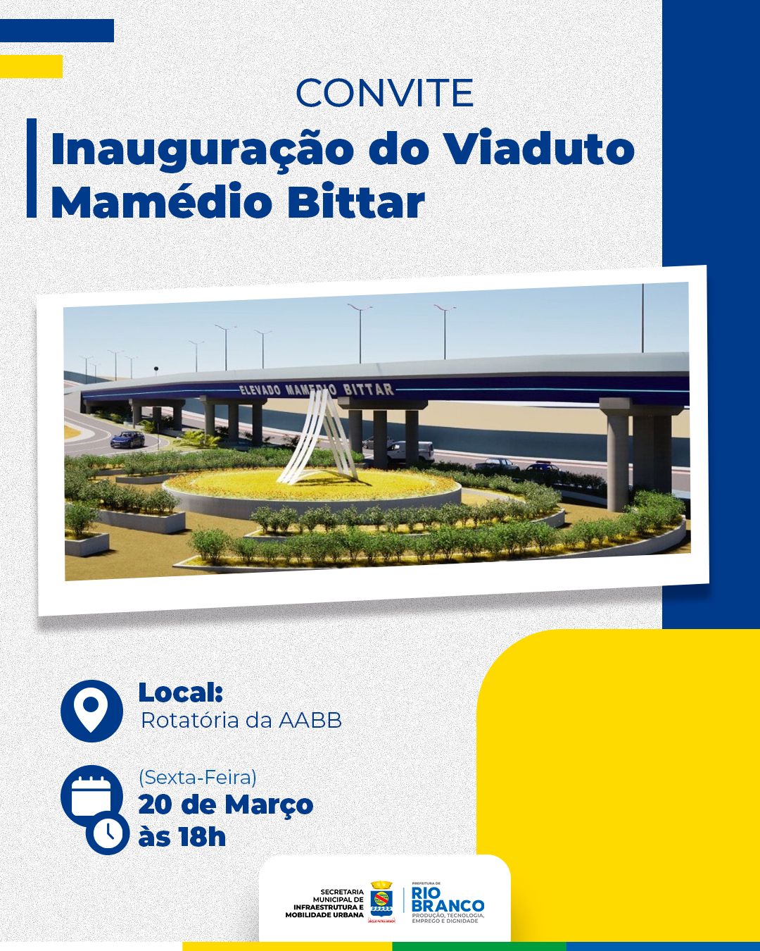 Inauguração do elevado da AABB já tem data e hora definidas em Rio Branco