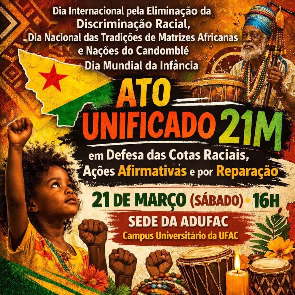 Dia Internacional contra a Discriminação Racial é marcado por ato em Rio Branco 2 Dia Internacional contra a Discriminação Racial é marcado por ato em Rio Branco