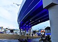 Com laço gigante azul, prefeitura entra na contagem regressiva para inauguração do elevado da AABB; FOTOS