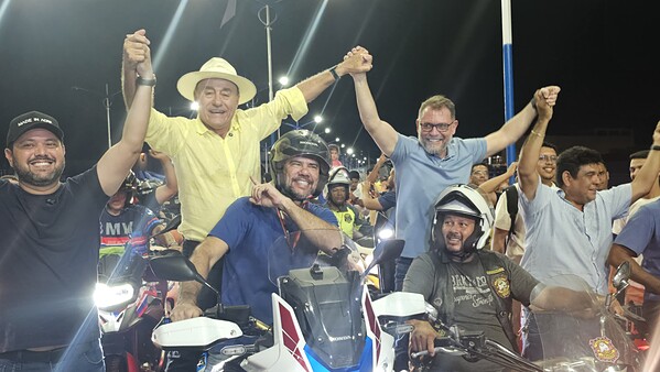 Bocalom inaugura viaduto Mamédio Bittar com motociata “à la Bolsonaro”; FOTOS