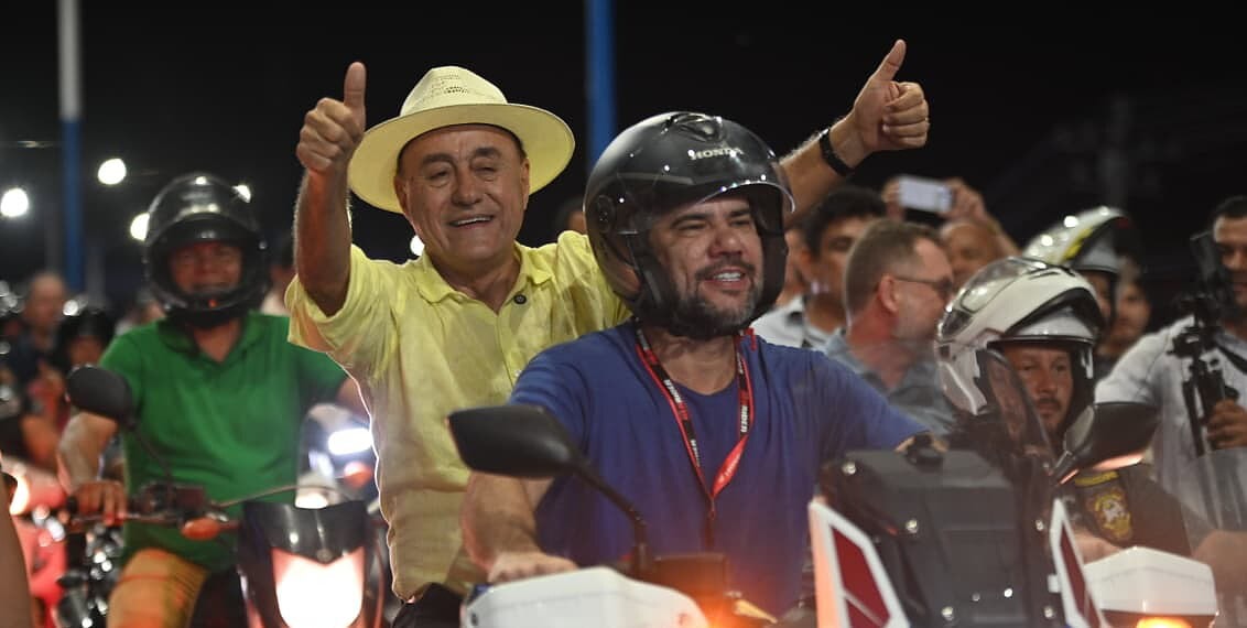 Bocalom inaugura viaduto Mamédio Bittar com motociata “à la Bolsonaro”; FOTOS