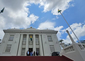 O Palácio foi entregue hoje após longo período em processo de revitalização. Foto: Vitor Paiva