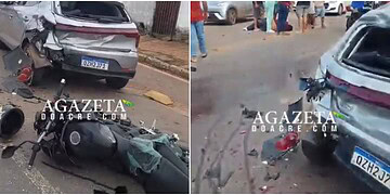 URGENTE: Motociclista bate em carro estacionado e fica em estado gravíssimo na Antônio da Rocha Viana; VÍDEO