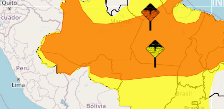 Acre segue em alerta para temporais com ventos de até 100 km/h e risco de alagamentos
