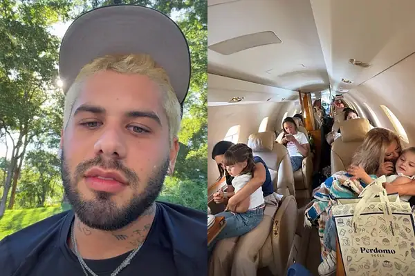 Após desentendimento com Virginia, Zé Felipe viaja com os filhos