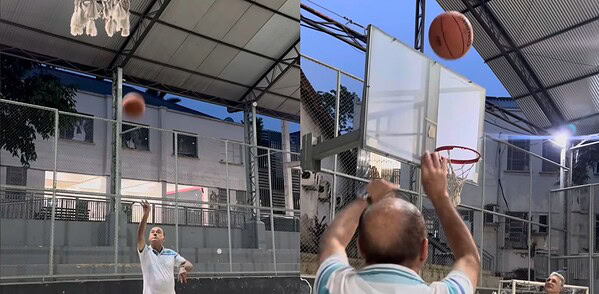 Bocalom entra em quadra, acerta arremessos e destaca investimento no esporte em Rio Branco; VÍDEO