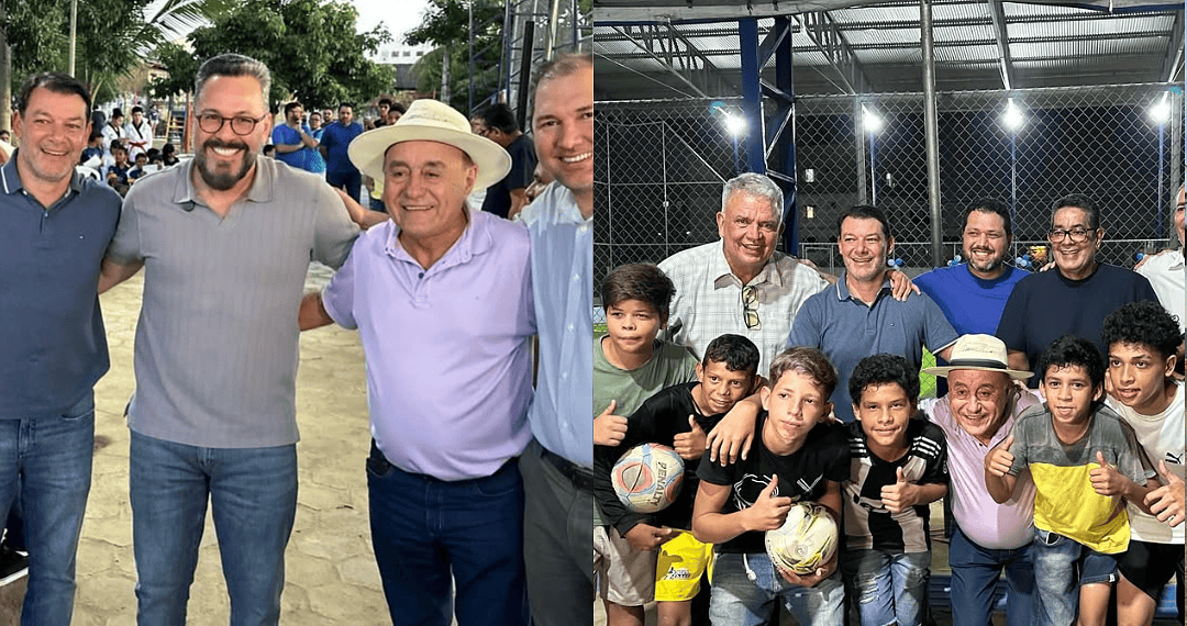 Junto de Alan Rick e Petecão, Bocalom entrega quadra de grama sintética revitalizada no Manoel Julião