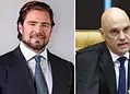 O empresário Daniel Vorcaro (esq.) e o ministro Alexandre de Moraes (dir.) tiveram troca de mensagens no mesmo dia da prisão do empresário  • Reprodução e Luiz Silveira/STF