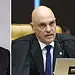 O empresário Daniel Vorcaro (esq.) e o ministro Alexandre de Moraes (dir.) tiveram troca de mensagens no mesmo dia da prisão do empresário  • Reprodução e Luiz Silveira/STF