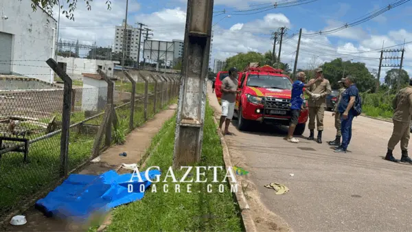 Homem morre eletrocutado ao tentar furtar cabos de alta tensão na Estrada da Usina, em Rio Branco