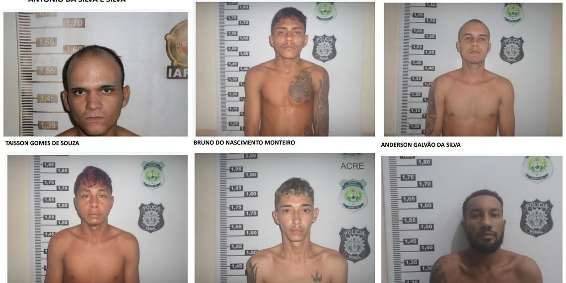 URGENTE: Seis presos fogem do presídio no Acre e forças de segurança iniciam buscas; veja nomes